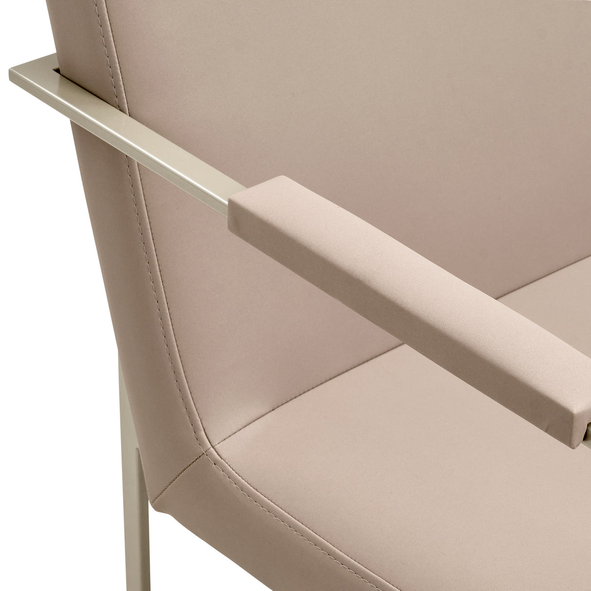 Marin Greige Dining Arm Chair from Michael Amini - Luna Furniture