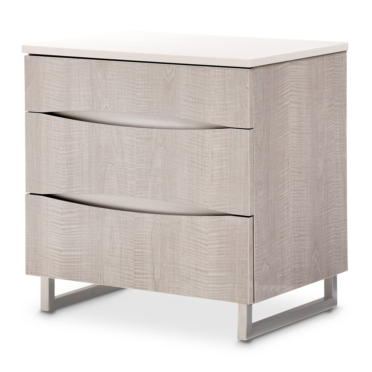 Marin Greige Nightstand from Michael Amini - Luna Furniture