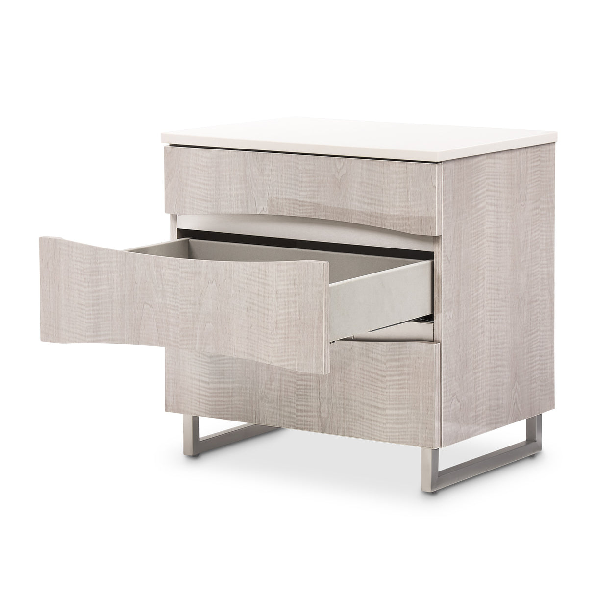 Marin Greige Nightstand from Michael Amini - Luna Furniture