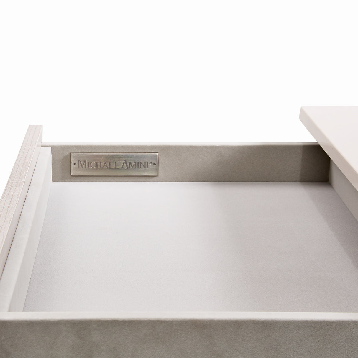 Marin Greige Nightstand from Michael Amini - Luna Furniture