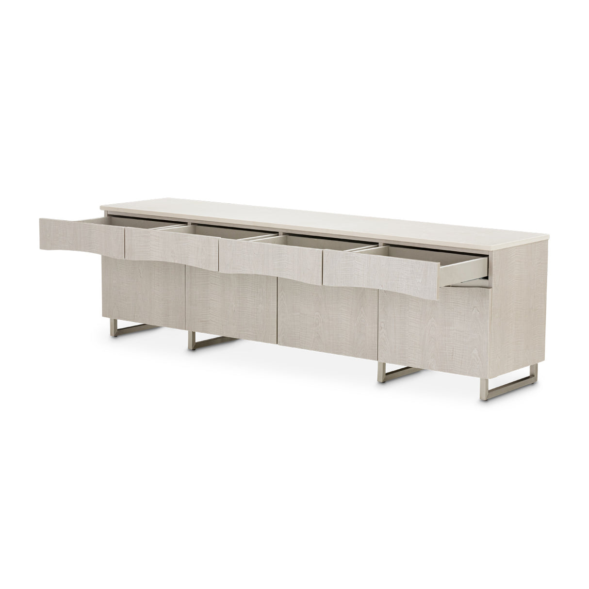 Marin Greige Media Cabinet from Michael Amini - Luna Furniture