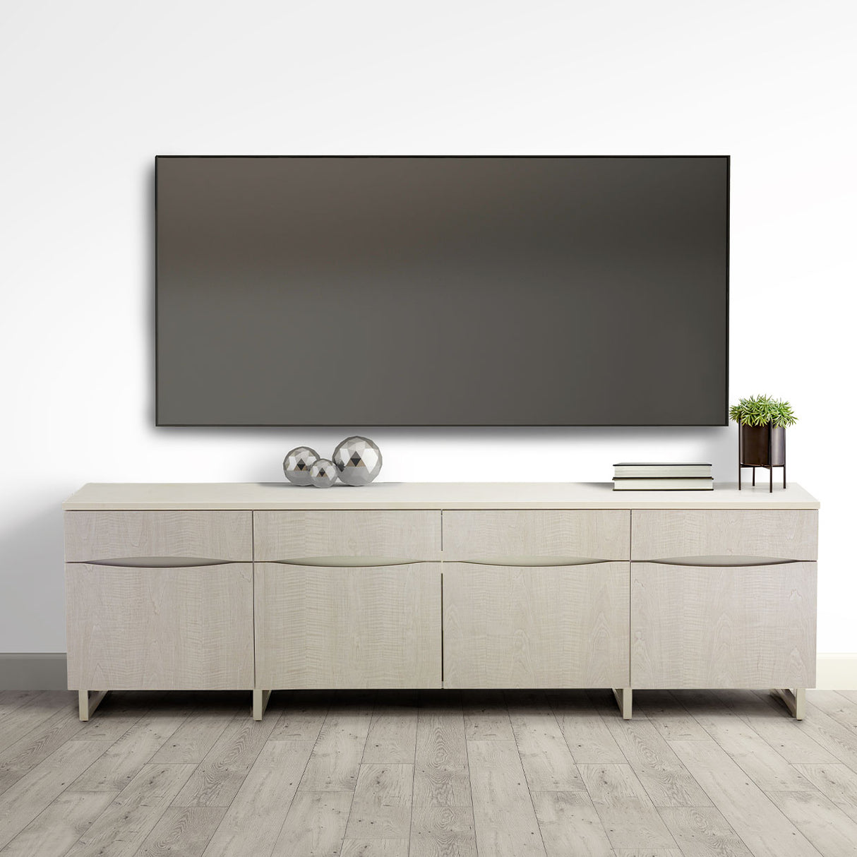 Marin Greige Media Cabinet from Michael Amini - Luna Furniture