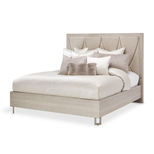 Marin Greige Cal King Panel Bed (3 Pc)