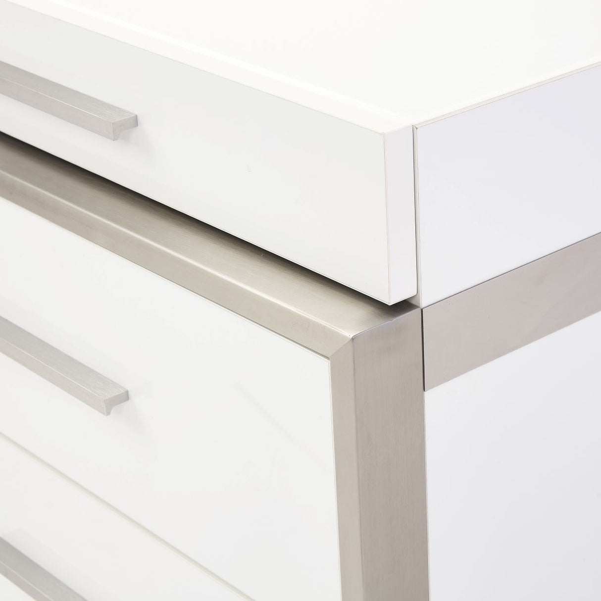 Marquee Cloud White 3-drawer Nightstand from Michael Amini - Luna Furniture
