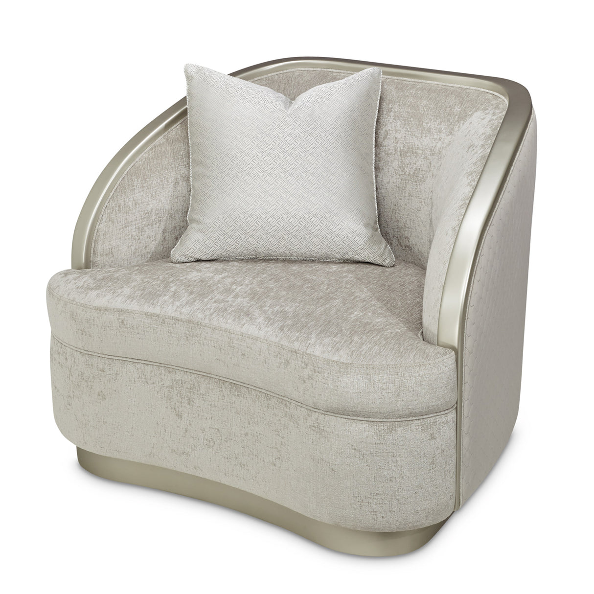 Lanna Silver Mist Matching Chair from Michael Amini - Luna Furniture