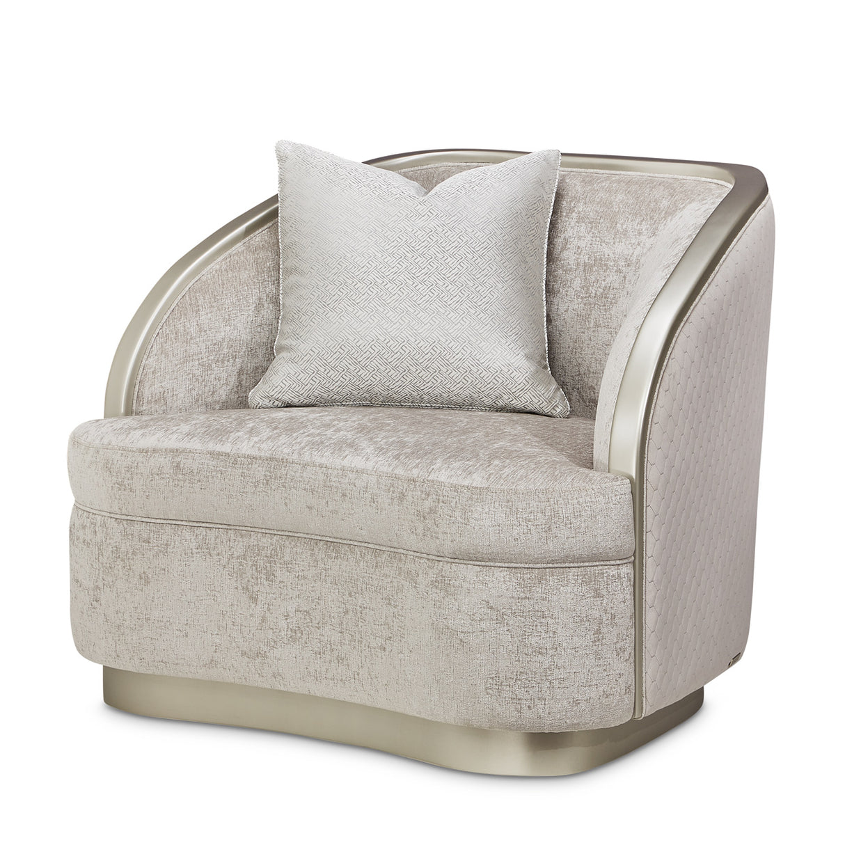 Lanna Silver Mist Matching Chair from Michael Amini - Luna Furniture