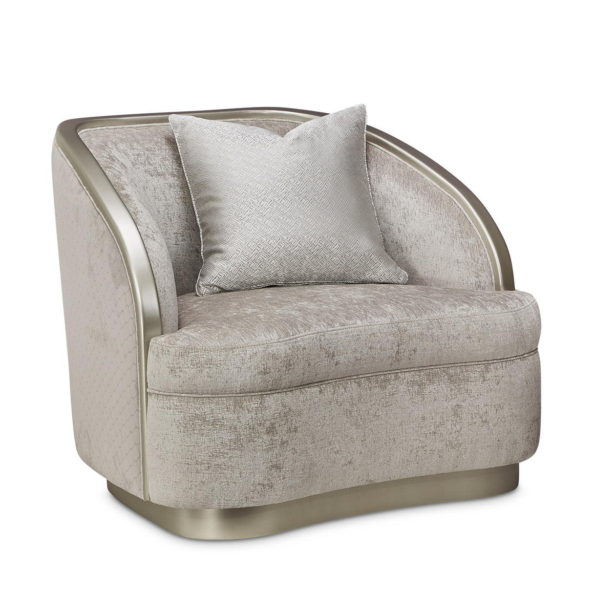 Lanna Silver Mist Matching Chair from Michael Amini - Luna Furniture