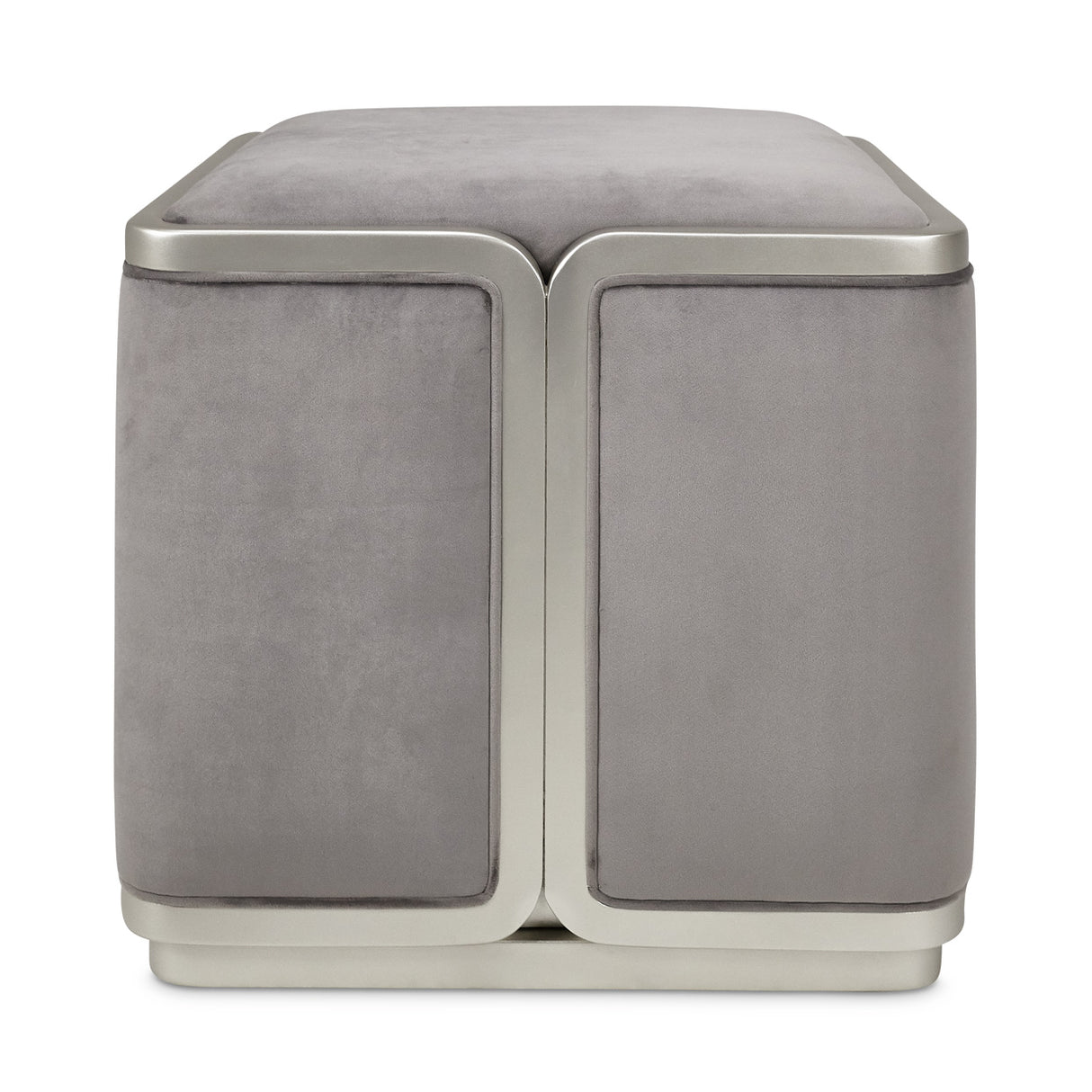 Linea Silver Mist Ottoman from Michael Amini - Luna Furniture