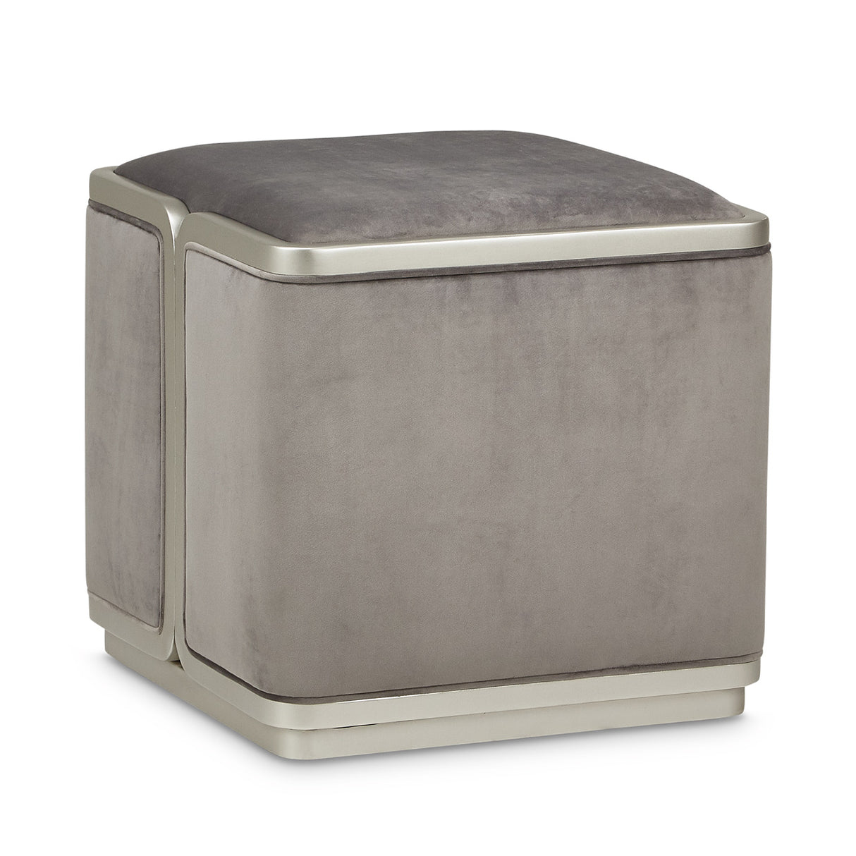 Linea Silver Mist Ottoman from Michael Amini - Luna Furniture