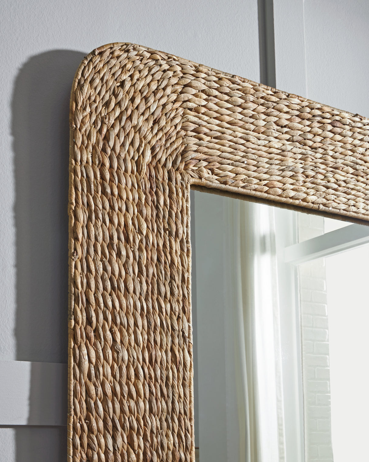 Norigan Natural Floor Mirror from Ashley - Luna Furniture
