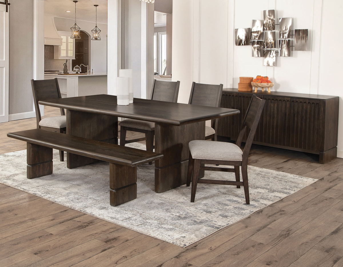 Norvell Dark Espresso 6-Piece Dining Set from Steve Silver - Luna Furniture
