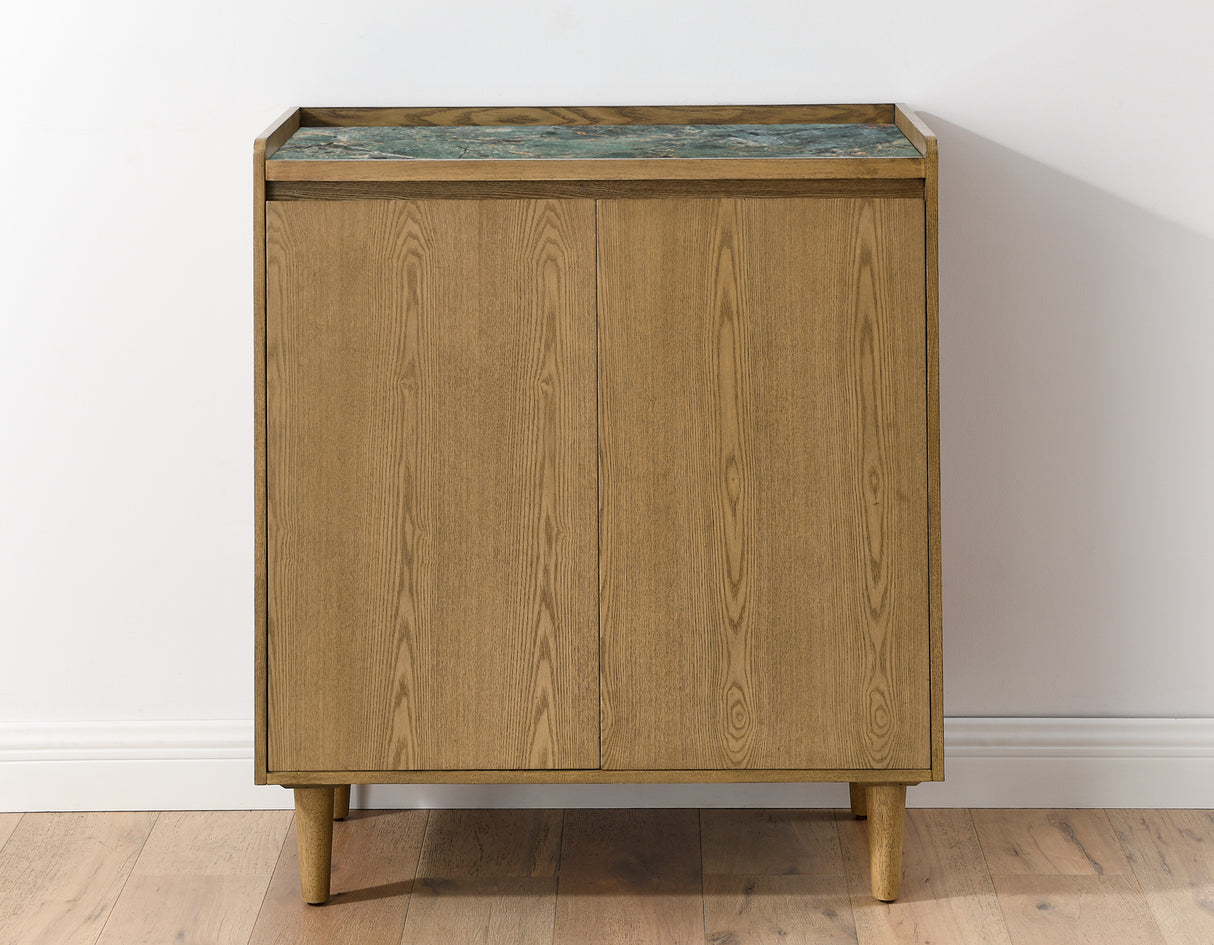 Novato Light Chestnut Sintered Stone Cabinet from Steve Silver - Luna Furniture