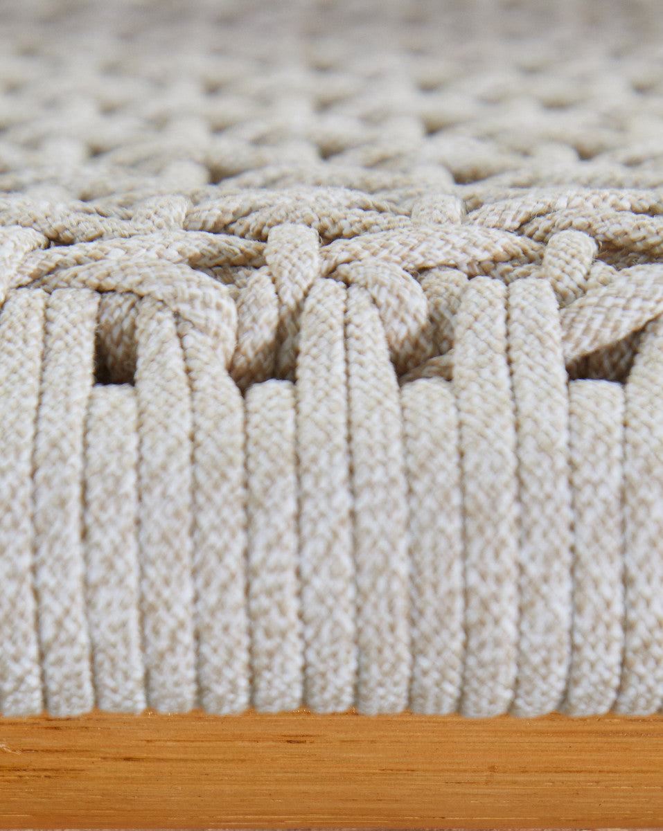 Brisas Dining Chair in Natural & White Flat Rope, Natural Rattan from Essentials For Living - Luna Furniture