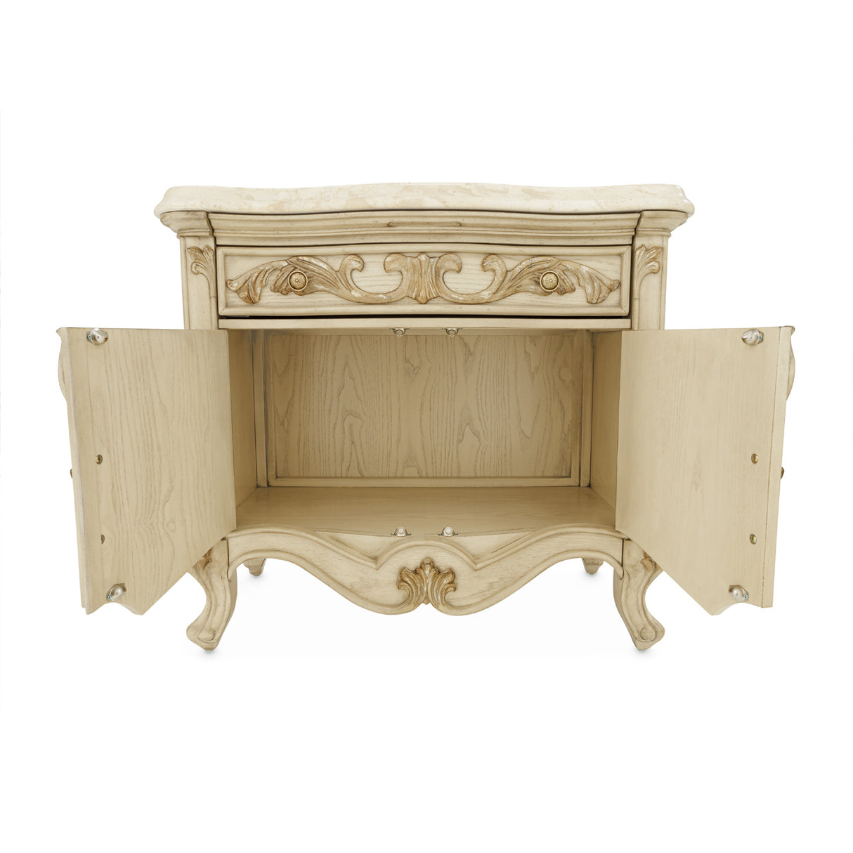 Platine De Royale Champagne Nightstand from Michael Amini - Luna Furniture
