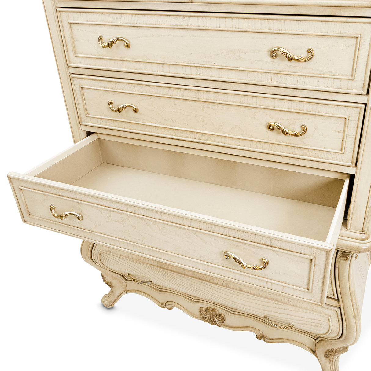 Platine De Royale Champagne 6-Drawer Chest