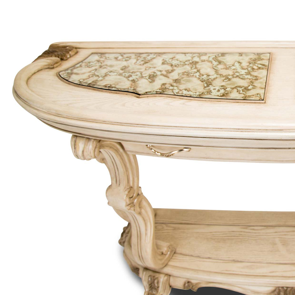 Platine De Royale Champagne Console Table from Michael Amini - Luna Furniture