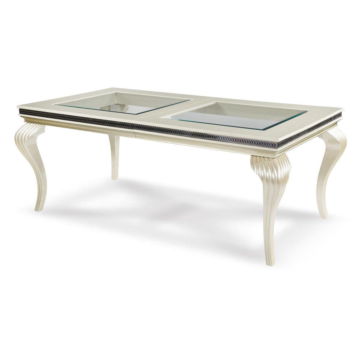 Hollywood Swank Pearl Caviar Rectangular Dining Table from Michael Amini - Luna Furniture