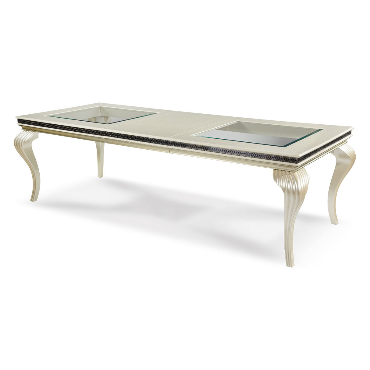 Hollywood Swank Pearl Caviar Rectangular Dining Table from Michael Amini - Luna Furniture
