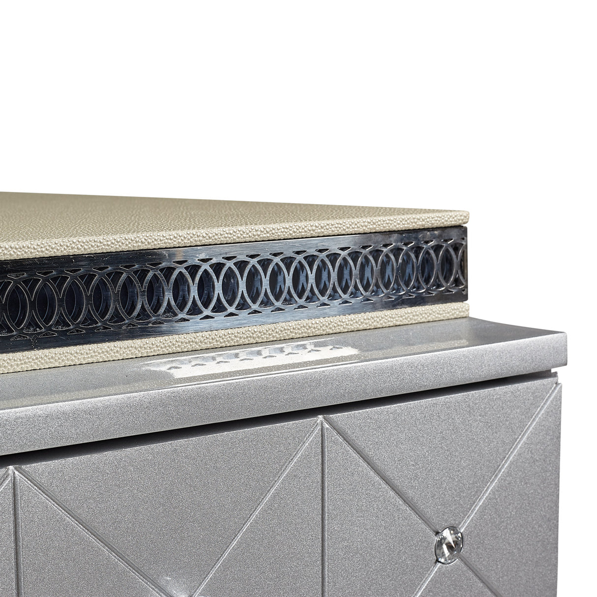 Hollywood Swank Pearl Caviar Desk from Michael Amini - Luna Furniture
