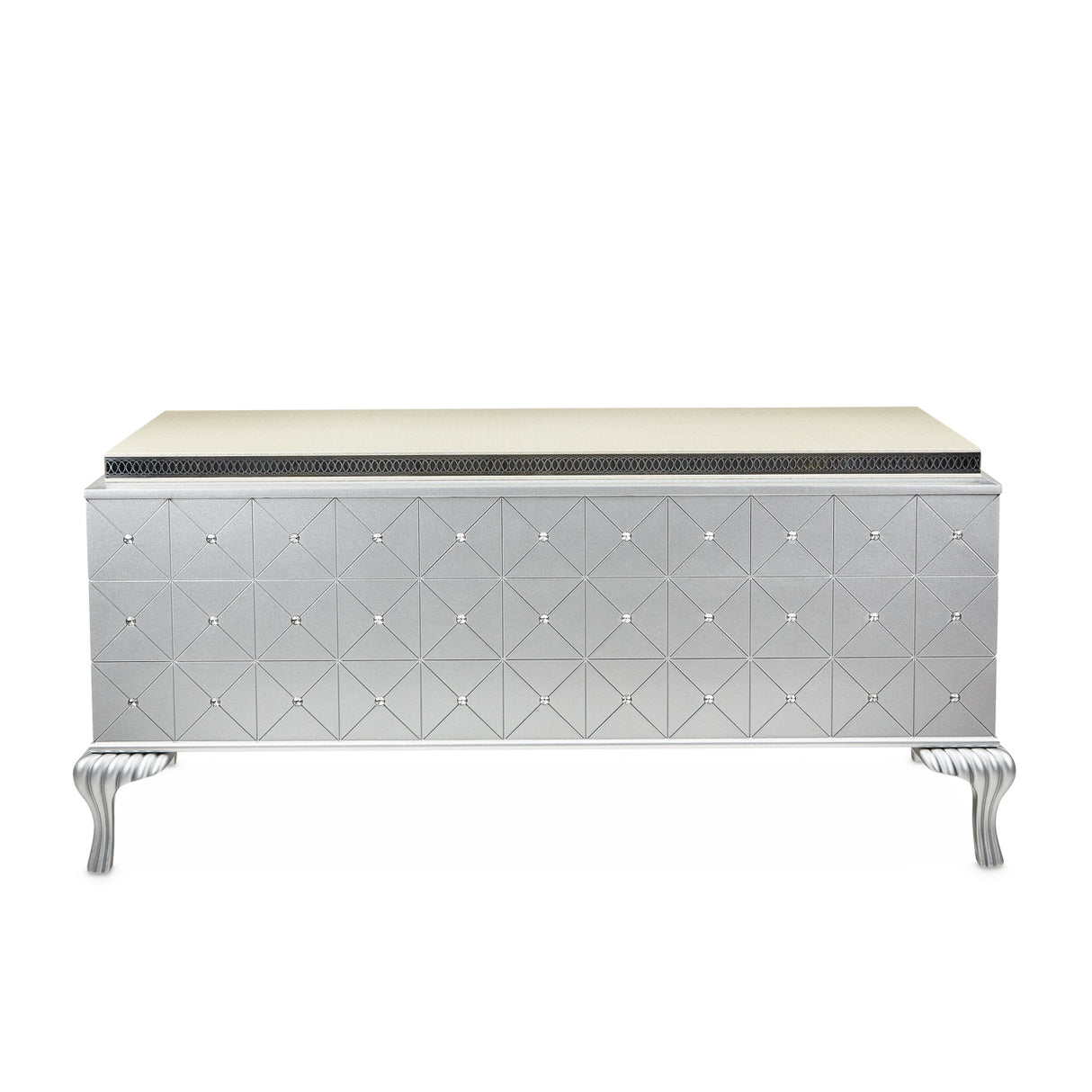 Hollywood Swank Pearl Caviar Desk from Michael Amini - Luna Furniture