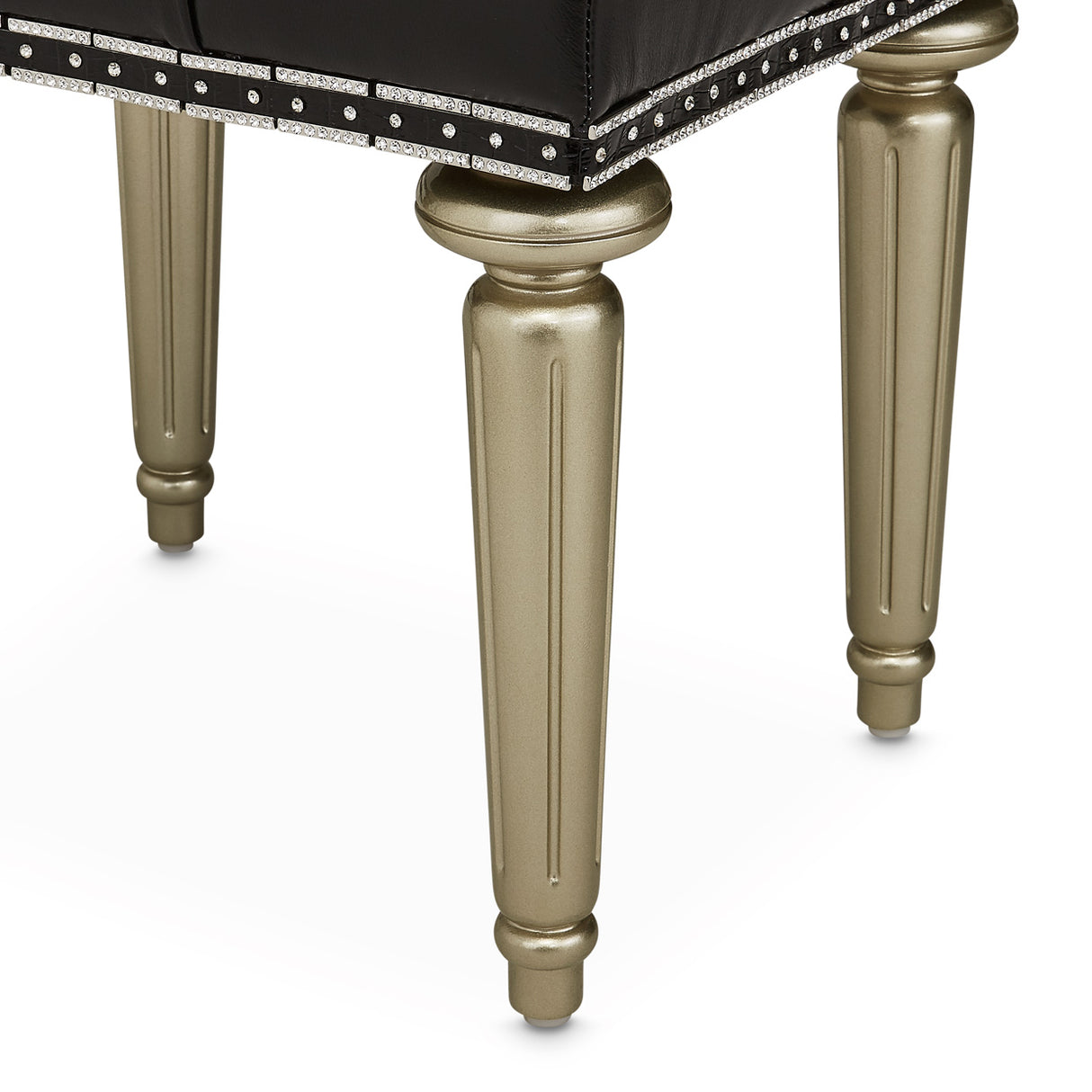Hollywood Swank Platinum Vanity Bench from Michael Amini - Luna Furniture