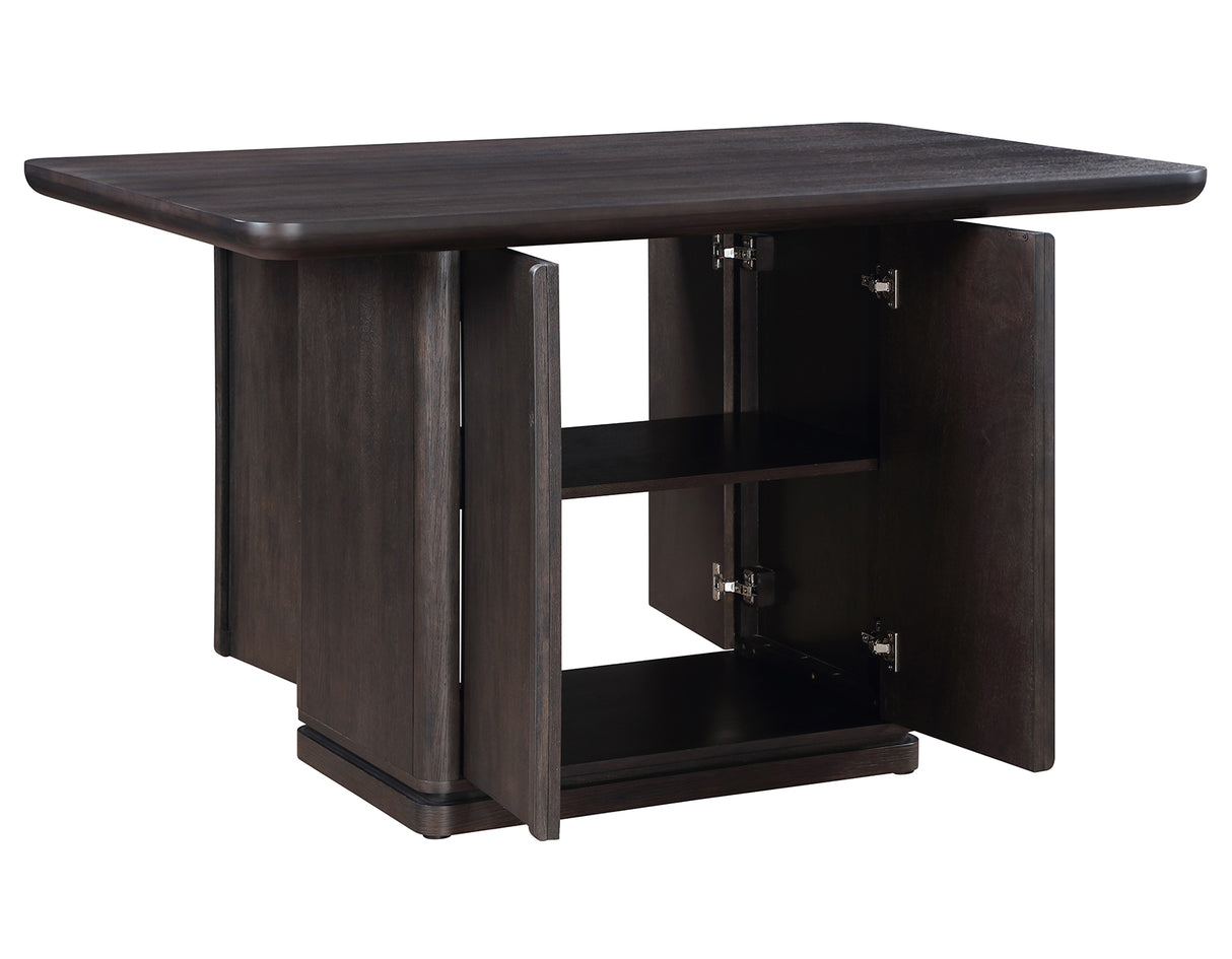 Oakley Charcoal Brown Counter Storage Table from Steve Silver - Luna Furniture