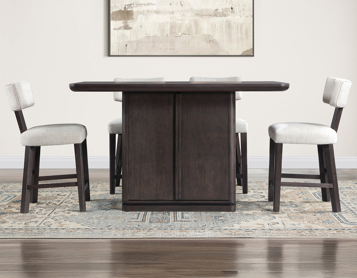 Oakley Charcoal Brown Counter Height Chair, Set of 2 from Steve Silver - Luna Furniture