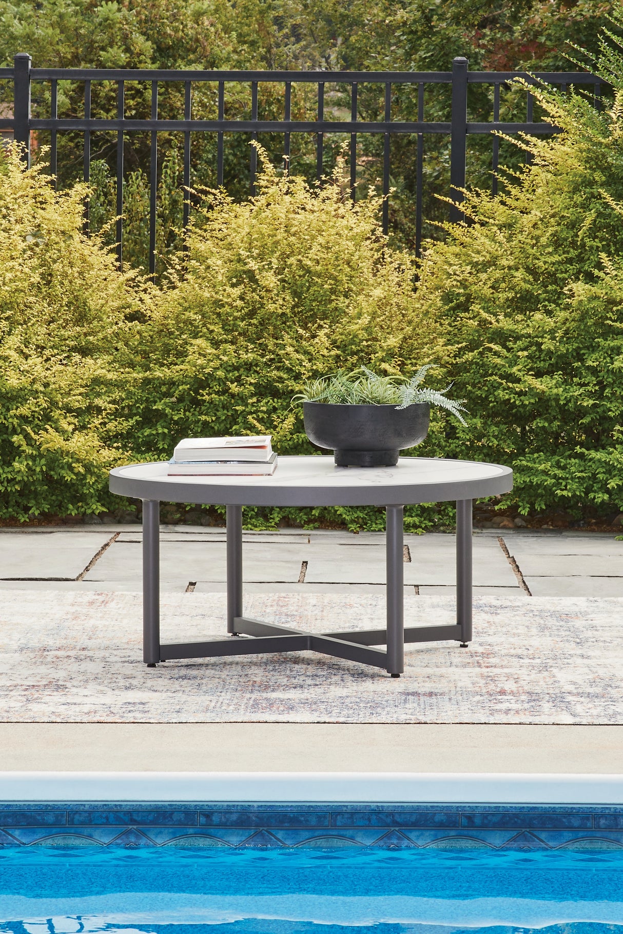 Ocean Beach Gray Outdoor Coffee Table from Ashley - Luna Furniture