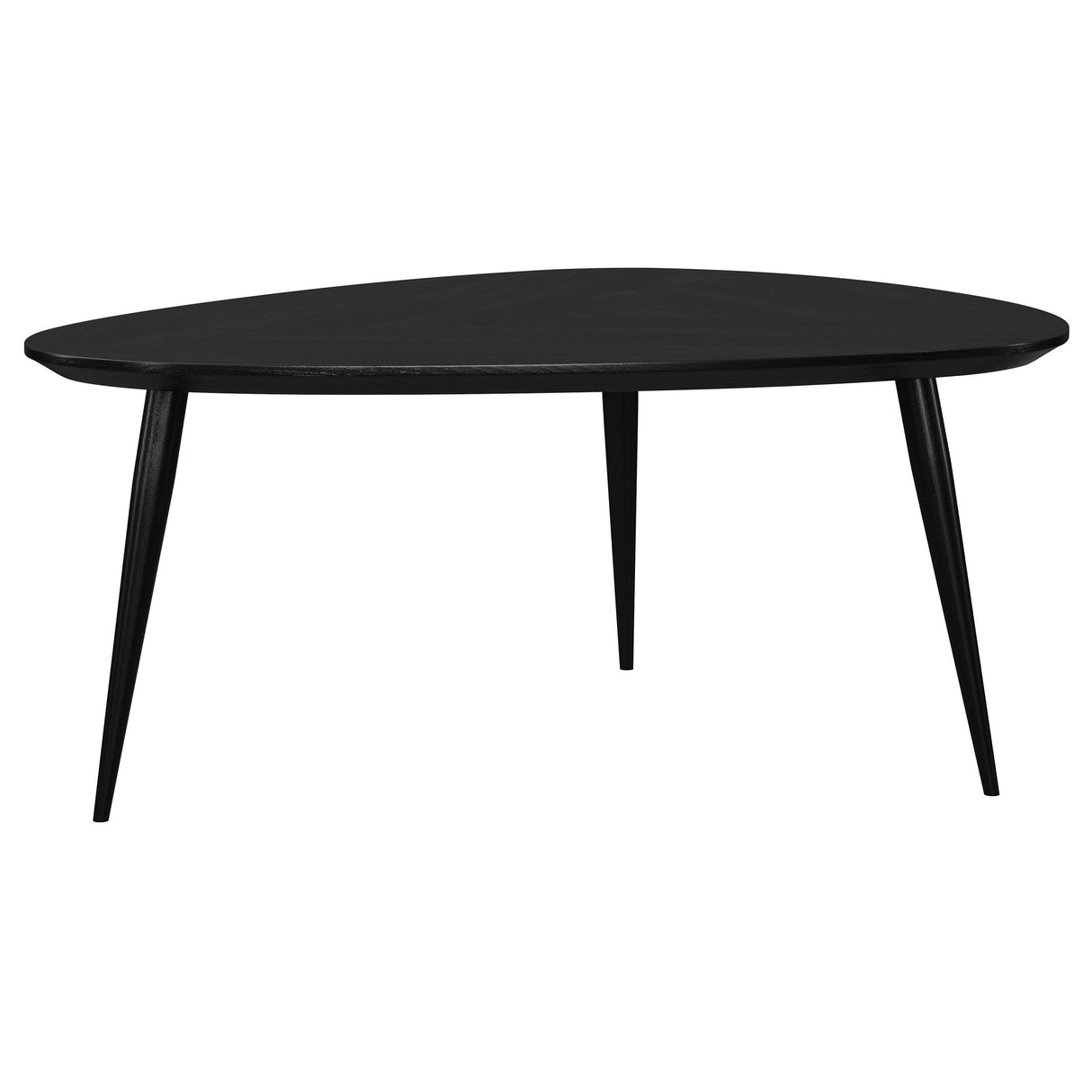Odessa Black Triangular Solid Wood Coffee Table from Coaster - Luna Furniture