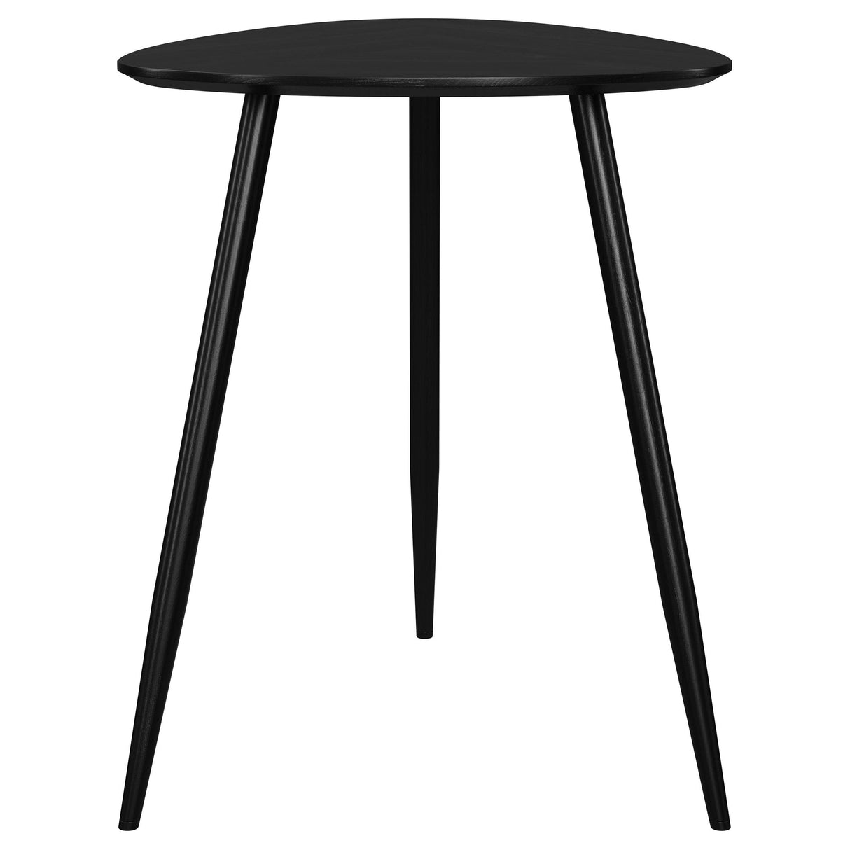 Odessa Black Triangular Solid Wood End Table from Coaster - Luna Furniture