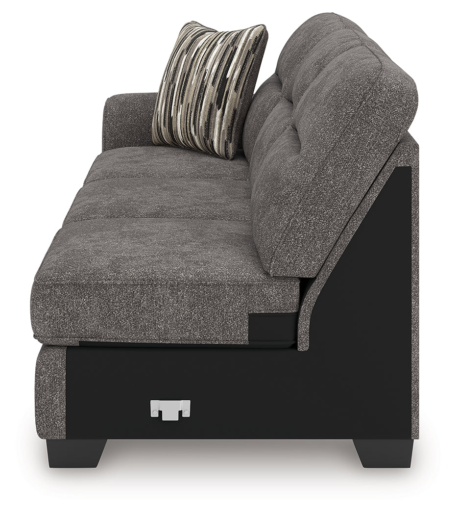 Olten Graphite Left-Arm Facing Sofa from Ashley - Luna Furniture