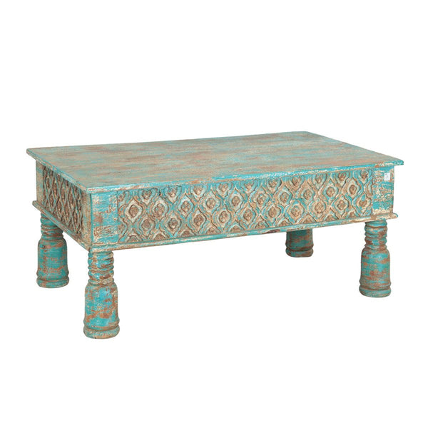 Hand Carved Wooden Coffee Table