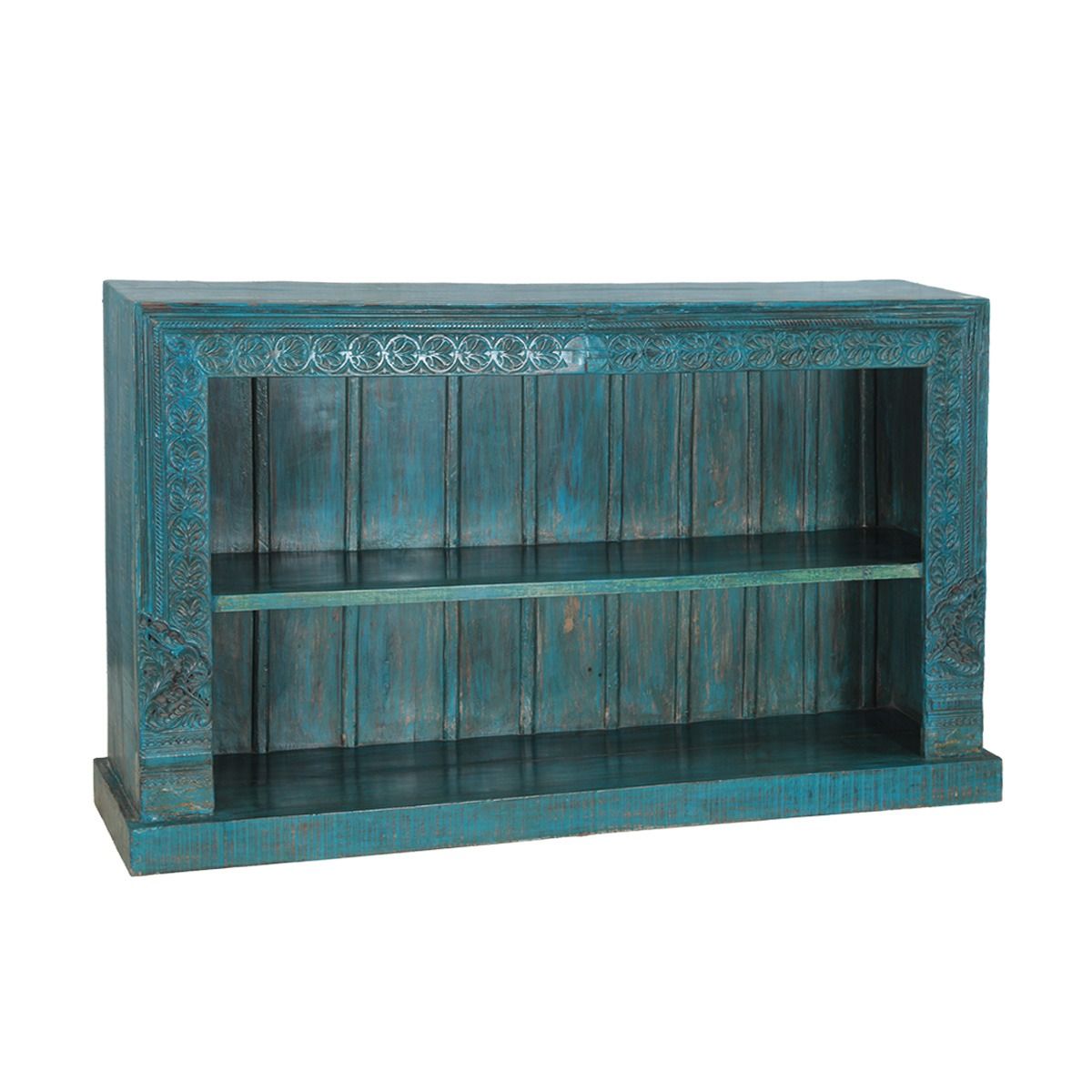 Wooden Bookcase With Carved Detailing from Home Trends & Design - Luna Furniture