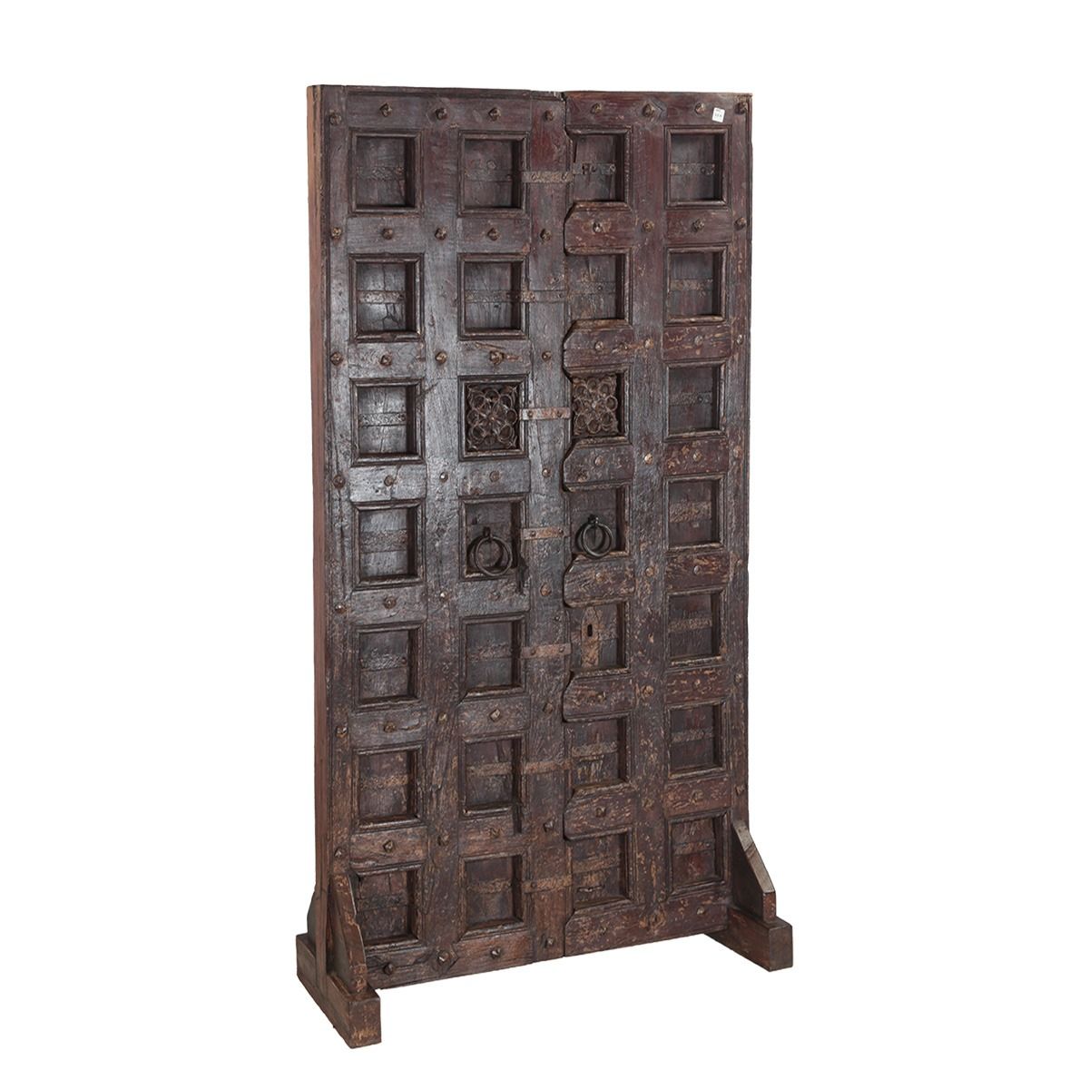 Hand Carved Wooden Door On Stand from Home Trends & Design - Luna Furniture