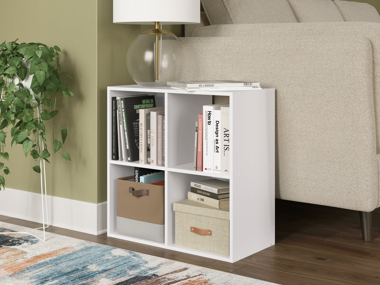Onita White Four Cube Organizer from Ashley - Luna Furniture
