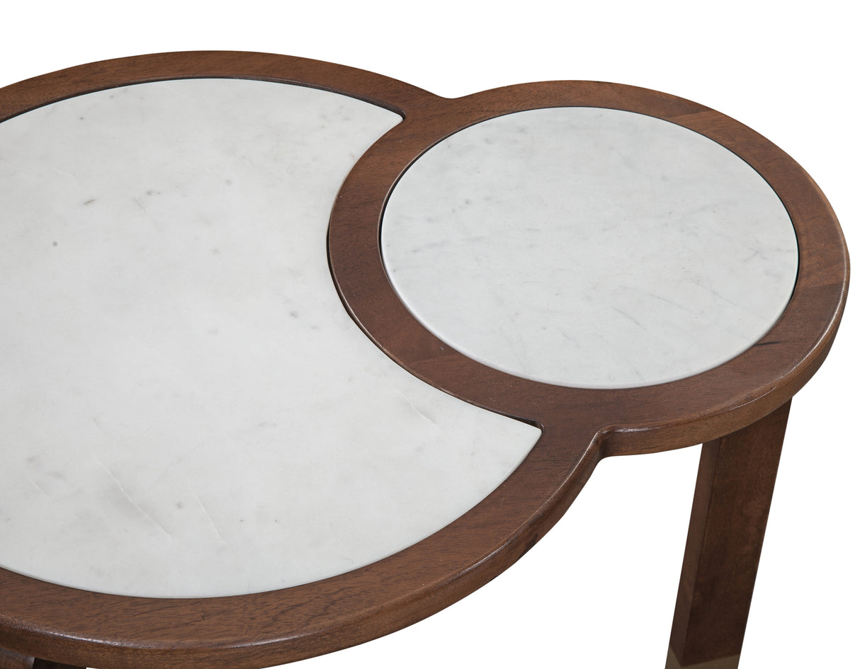 Oormi 3-Piece Banswara White Marble Inlay Table Set from Steve Silver - Luna Furniture