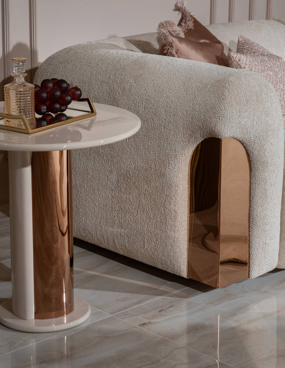 Opulenze Round Sofa Table, Set of 2 from Luna Luxury - Luna Furniture