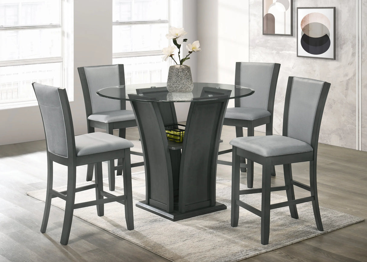 Orlando Gray 5-Piece Counter Height Set from Happy Homes - Luna Furniture
