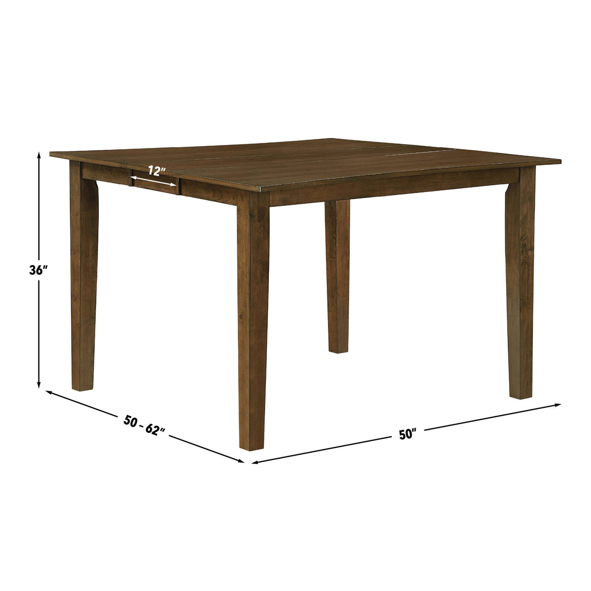 Joplin Walnut 42-54" Counter Table with 12" Leaf from Steve Silver - Luna Furniture