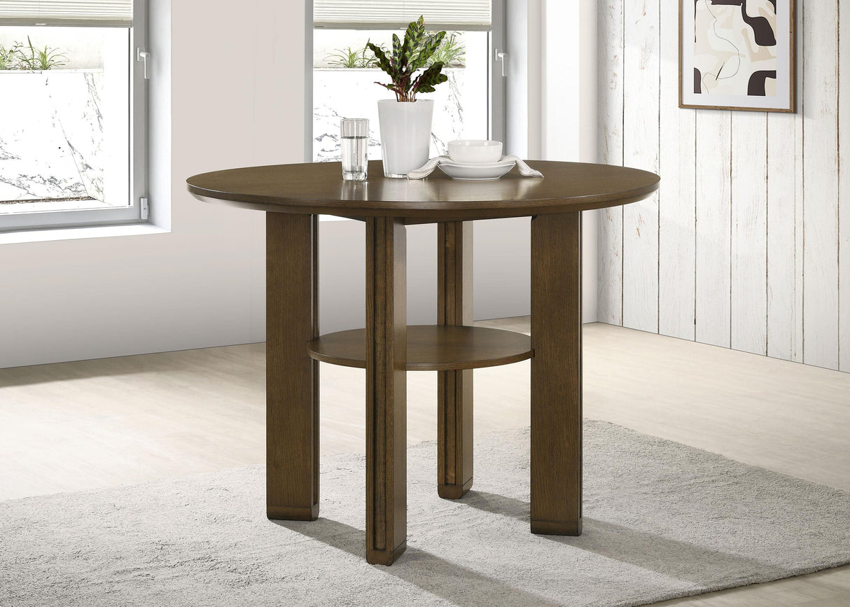 Ottowa Brown 47-inch Round Counter Height Dining Table from Coaster - Luna Furniture
