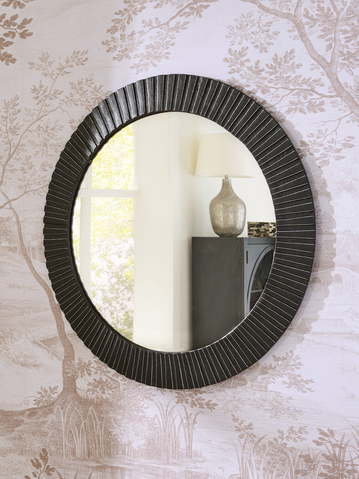 Ozias Black Accent Mirror from Ashley - Luna Furniture