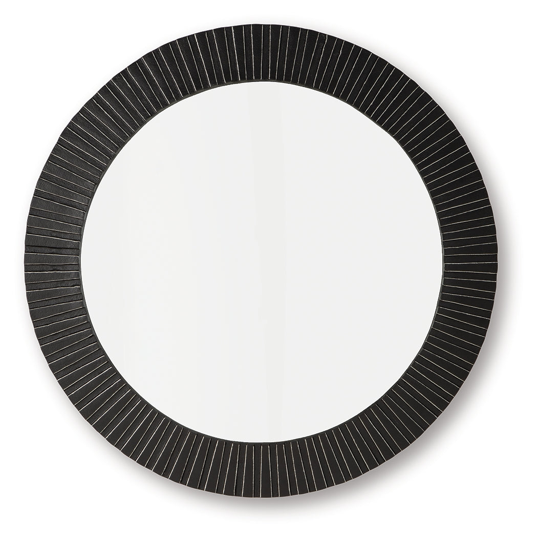 Ozias Black Accent Mirror from Ashley - Luna Furniture