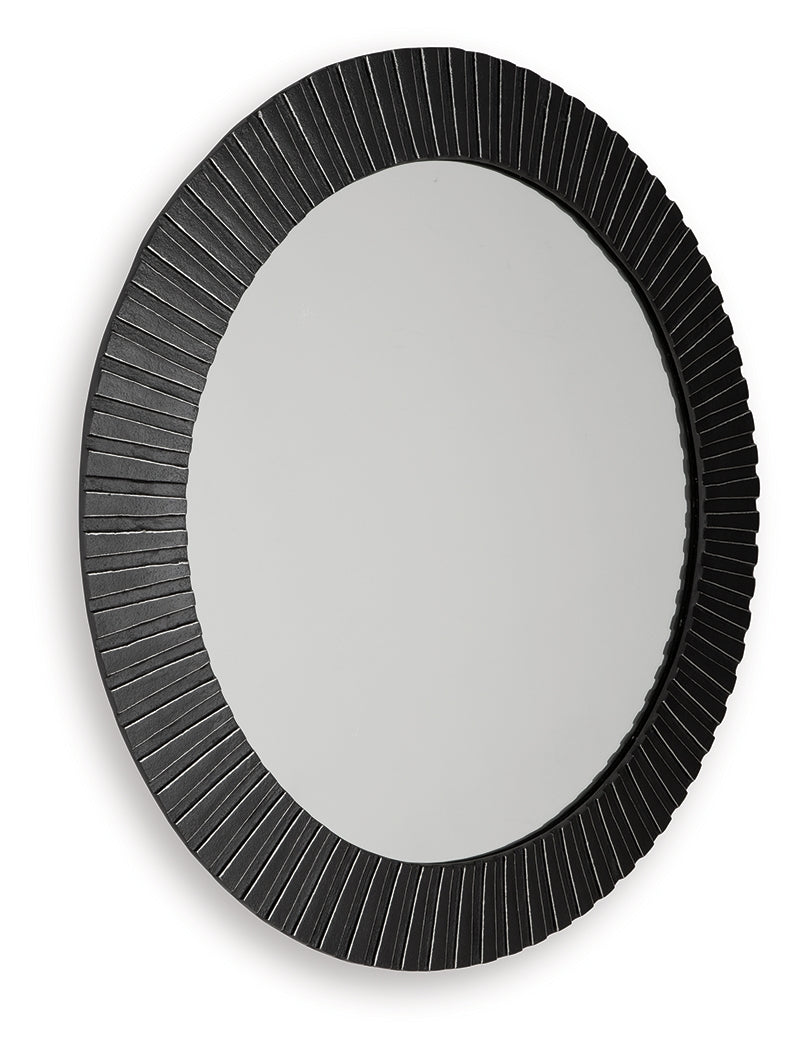 Ozias Black Accent Mirror from Ashley - Luna Furniture