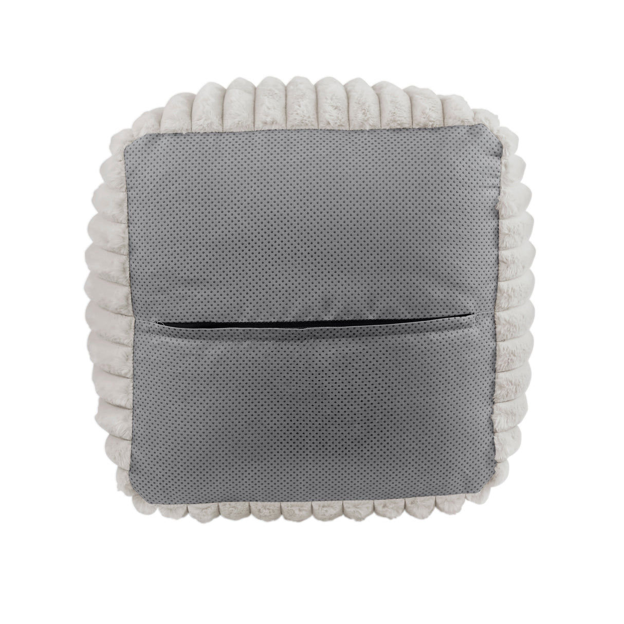 Easley Off-White Corduroy Pouf from Homelegance - Luna Furniture