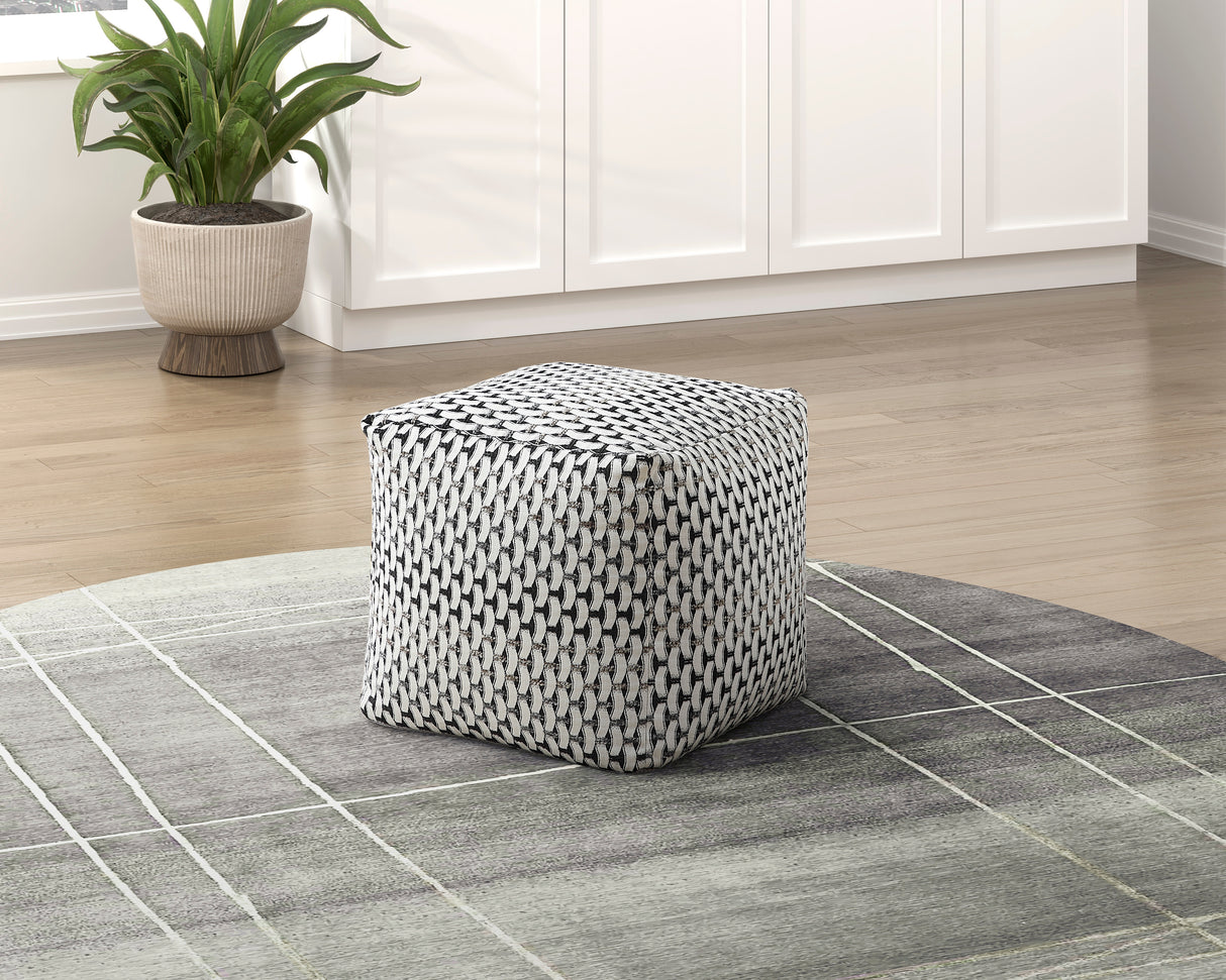 Easley Multi-Color Square Jacquard Pouf from Homelegance - Luna Furniture