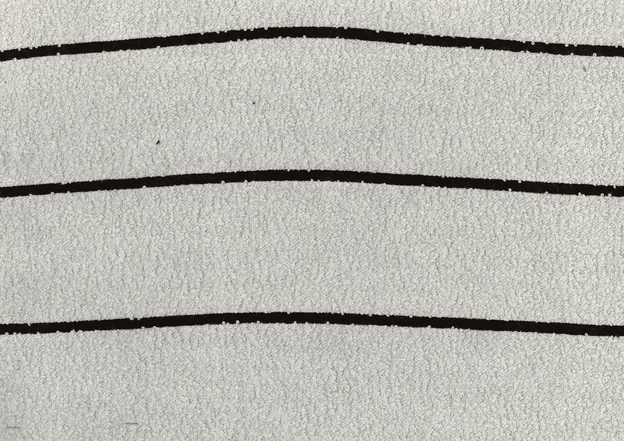 Easley Black/White Stripe Jacquard Pouf from Homelegance - Luna Furniture