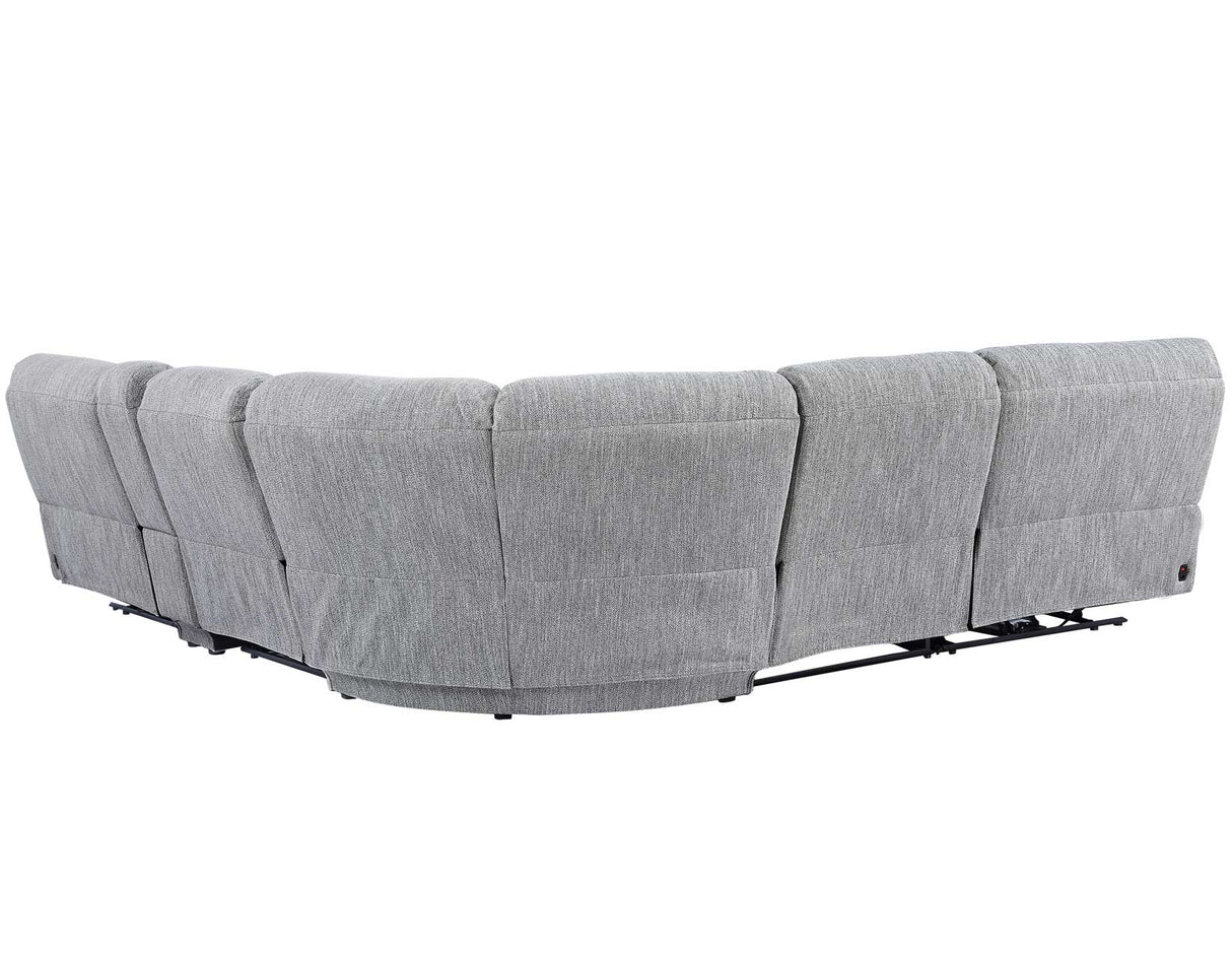 Park City Pearl Silver 6-Piece Dual Power Reclining Sectional from Steve Silver - Luna Furniture