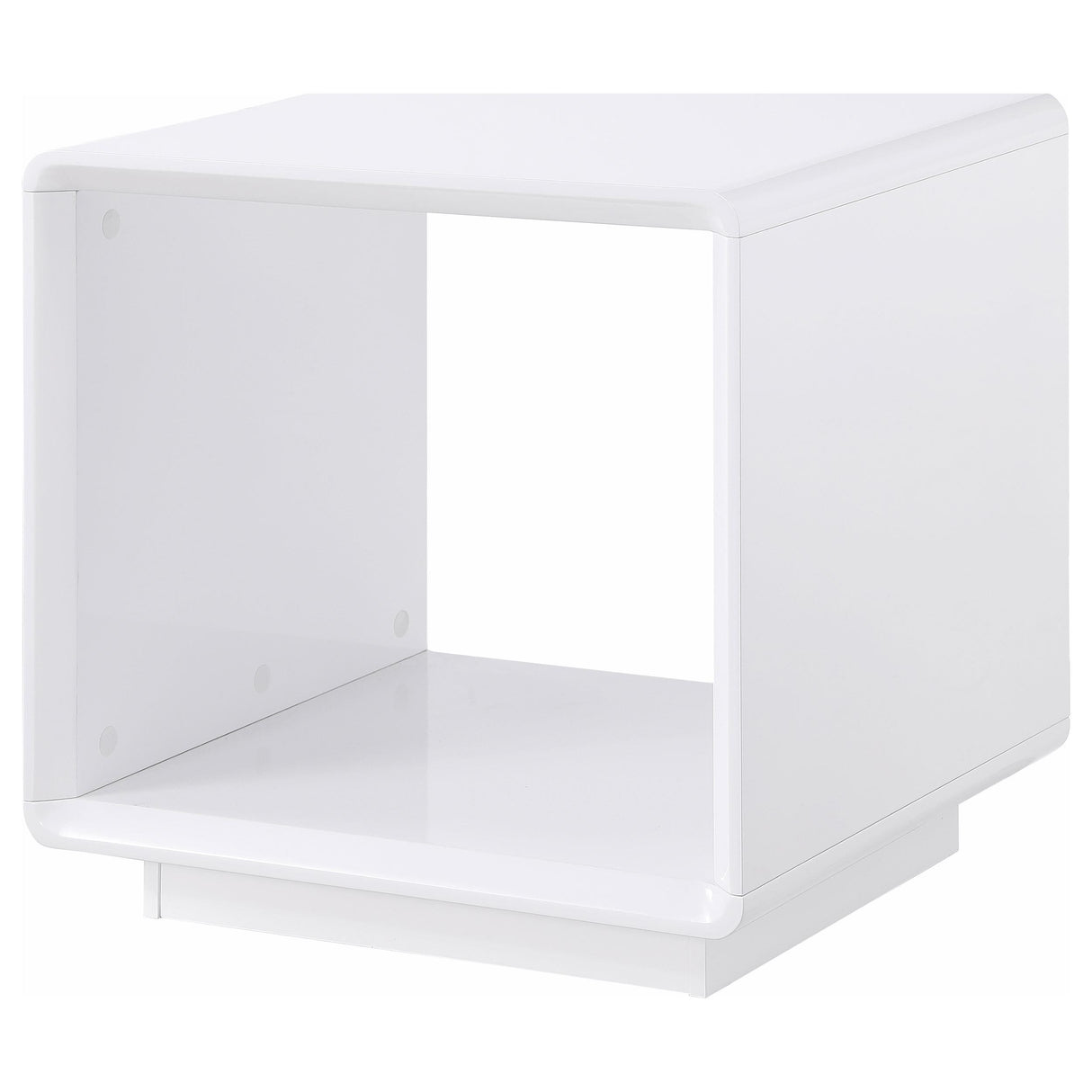 Paseo White High Gloss Square End Table from Coaster - Luna Furniture