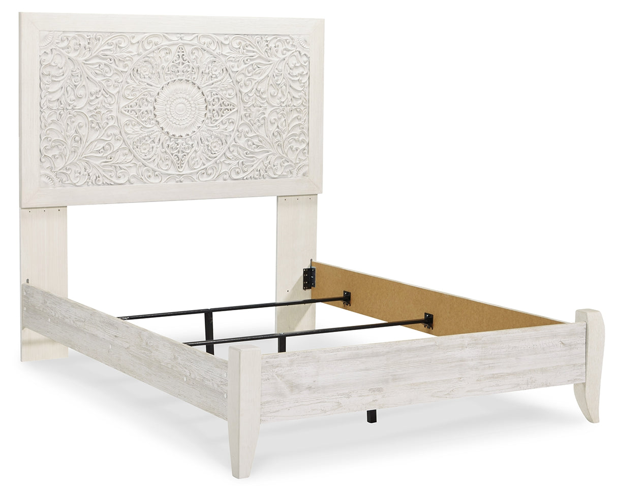 Paxberry Whitewash Full Panel Bed, Chest and Nightstand from Ashley Furniture - Luna Furniture