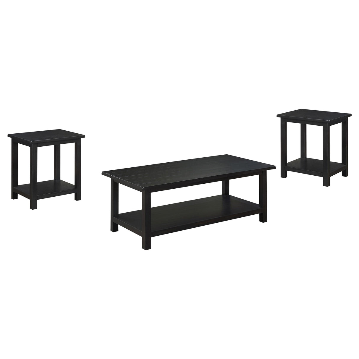 Payne Distressed Java 3-Piece Coffee and End Table Set from Coaster - Luna Furniture